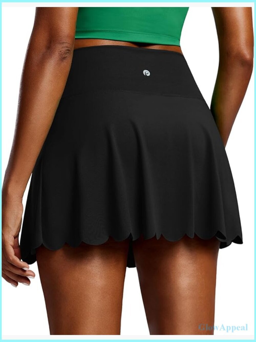 Tennis Skirt for Women Scalloped Hem Golf Skort High Waisted Athletic Skirt